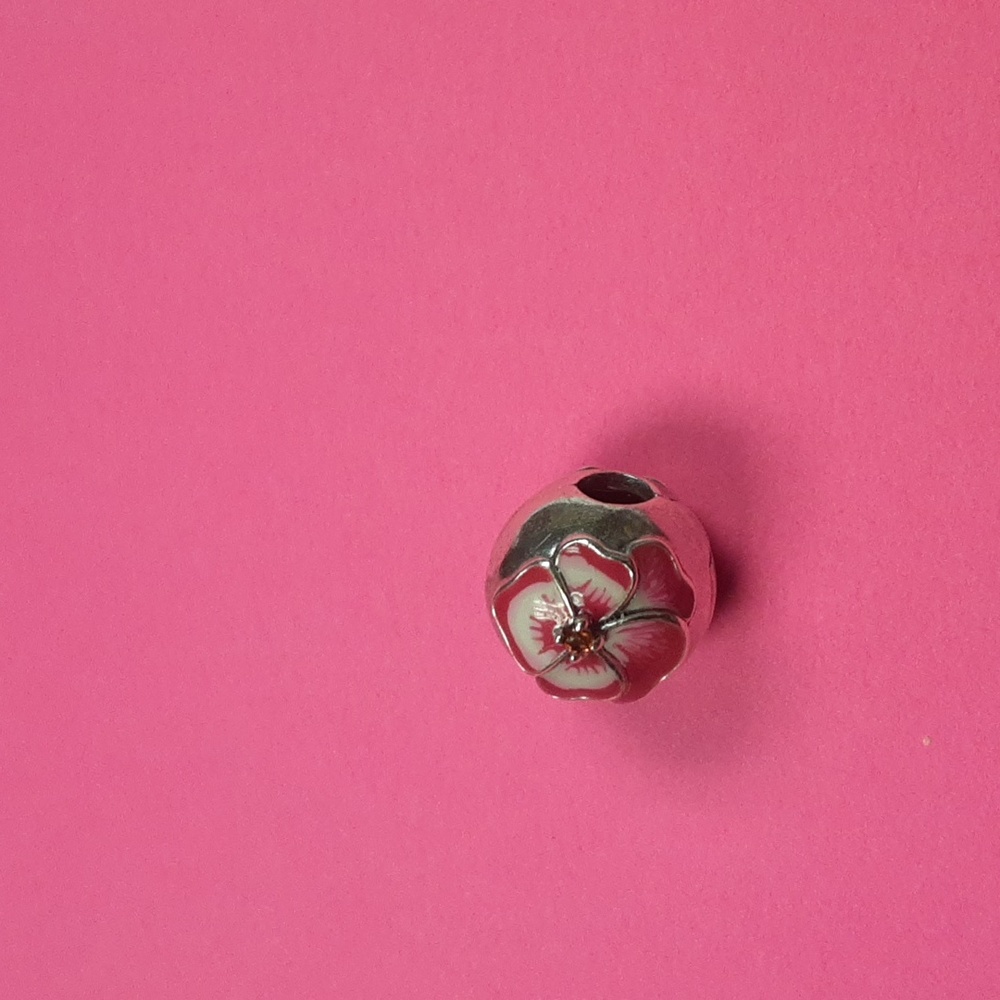 Pandora pink flower charm